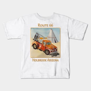 Holbrook Arizona Route 66 Tee Pee and Wrecker Kids T-Shirt